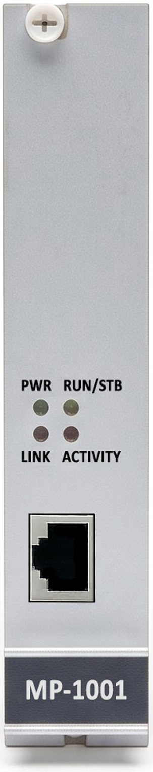 The CPU card is the system’s central unit and contains the controller, flash memory, a buffered static RAM, a watchdog circuit and an Ethernet controller with an RJ 45 Ethernet output connector.